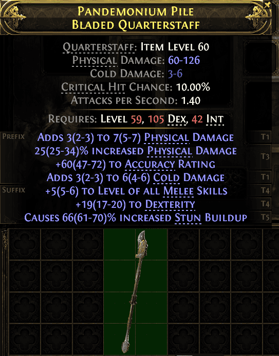 Pandemonium Pile Bladed Quarterstaff#268366