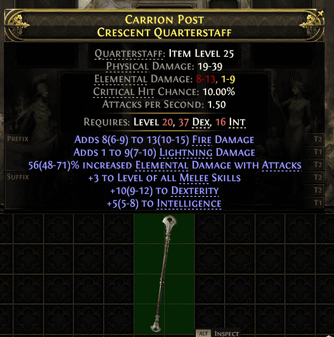 Carrion Post Crescent Quarterstaff#760141