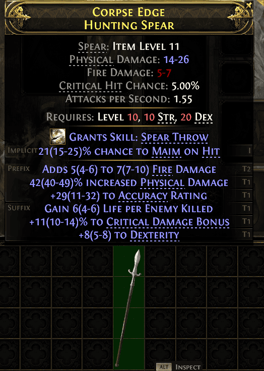 Corpse Edge Hunting Spear#384599
