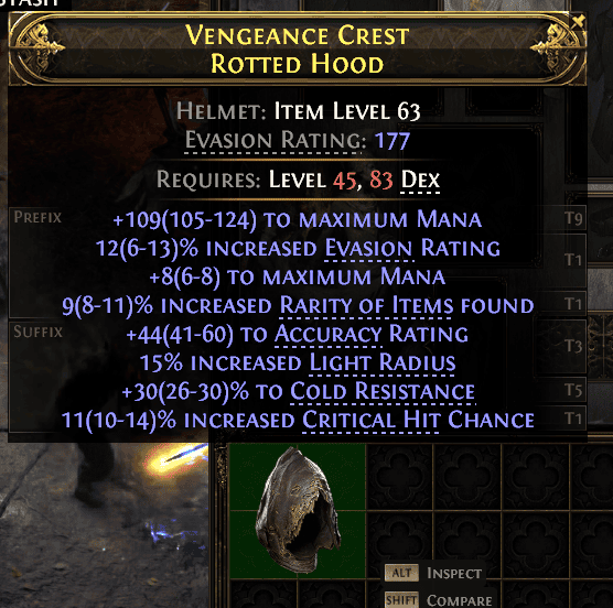 Vengeance Crest Rotted Hood#674315