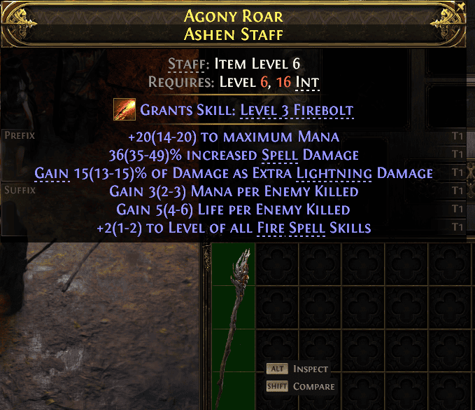 Agony Roar Ashen Staff#104759