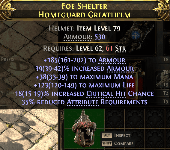 Foe Shelter Homeguard Greathelm#631699