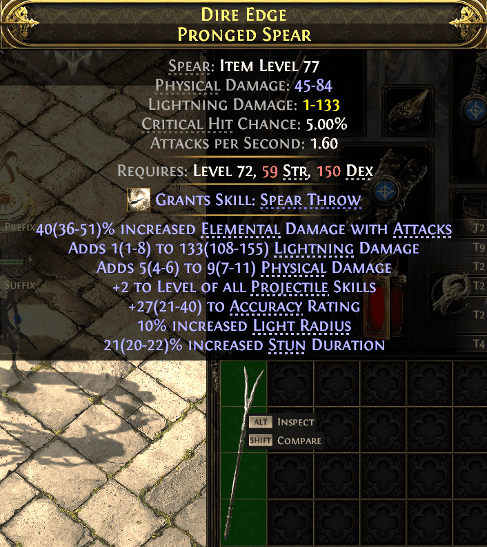 Dire Edge Pronged Spear#940830