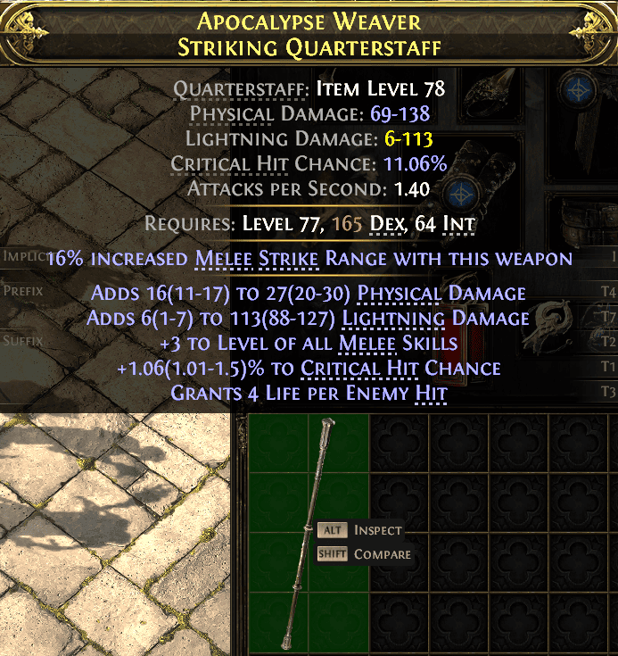 Apocalypse Weaver Striking Quarterstaff#175541