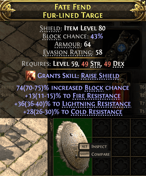 Fate Fend Fur-Lined Targe#374055