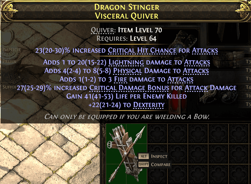 Dragon Stinger Visceral Quiver#90233