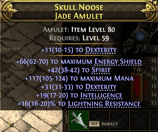 Skull Noose Jade Amulet#851936