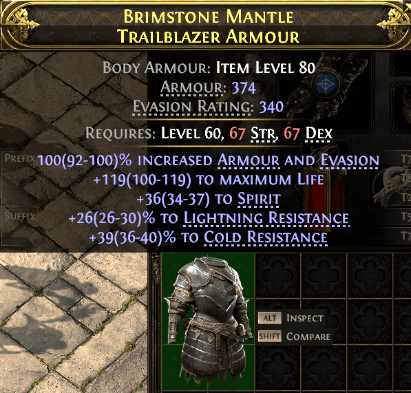 Brimstone Mantle Trailblazer Armour#605864