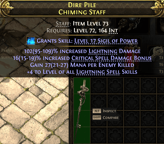 Dire Pile Chiming Staff#531251