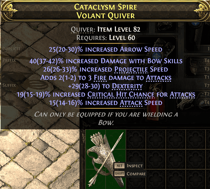 Cataclysm Spire Volant Quiver#217305