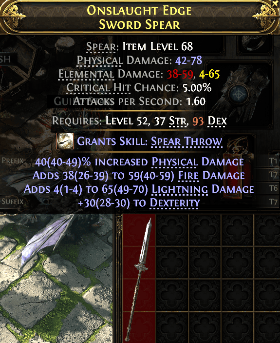Onslaught Edge Sword Spear#145796
