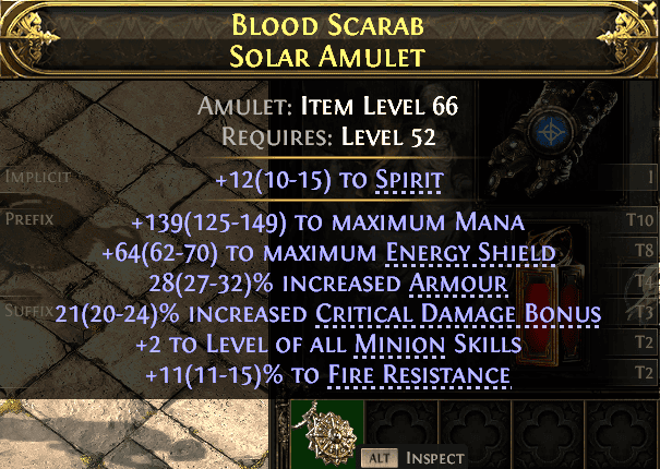 Blood Scarab Solar Amulet#969971