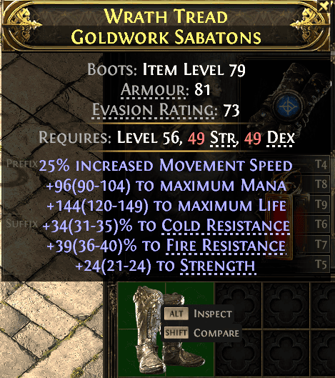 Wrath Tread Goldwork Sabatons#527972