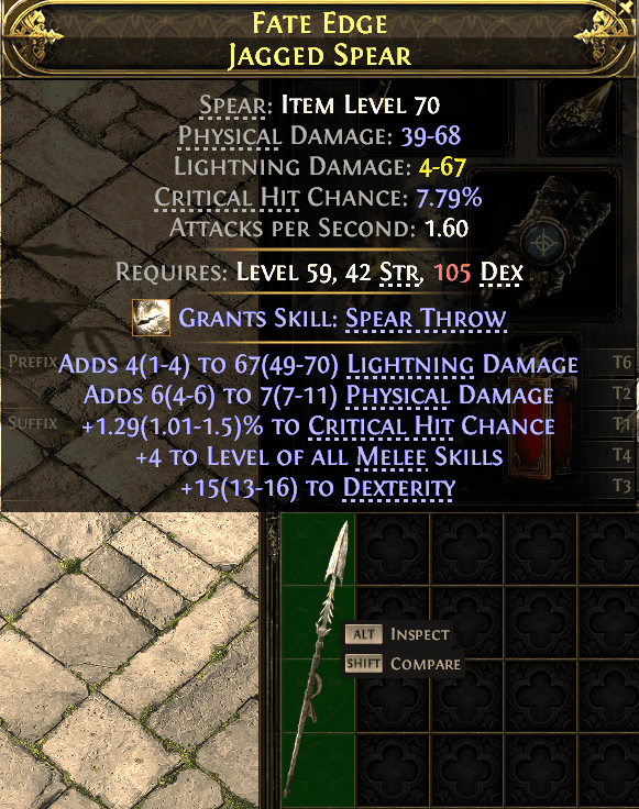 Fate Edge Jagged Spear#54069