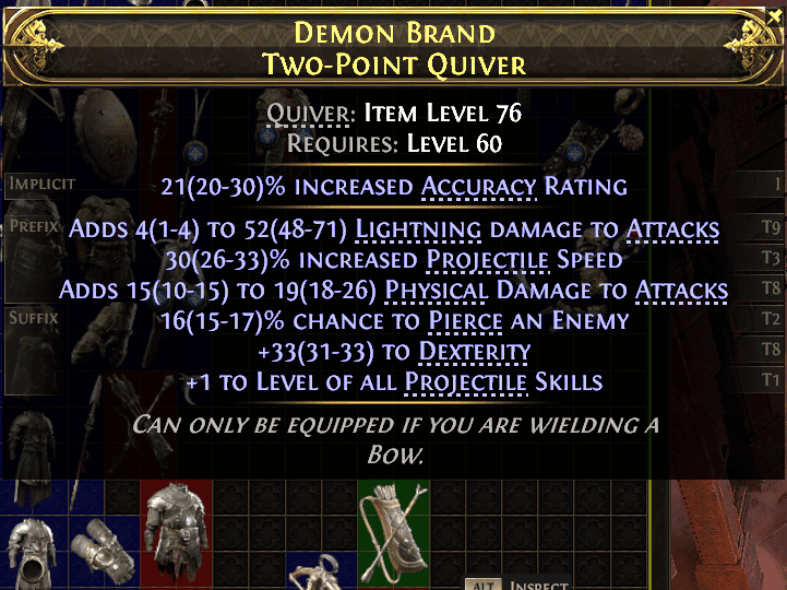 Demon Brand Two-Point Quiver#414566