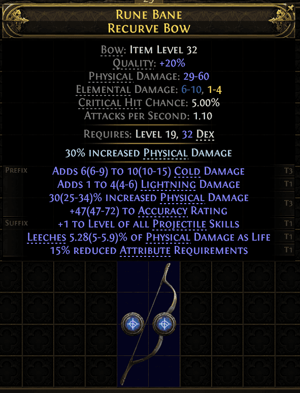 Rune Bane Recurve Bow#191643