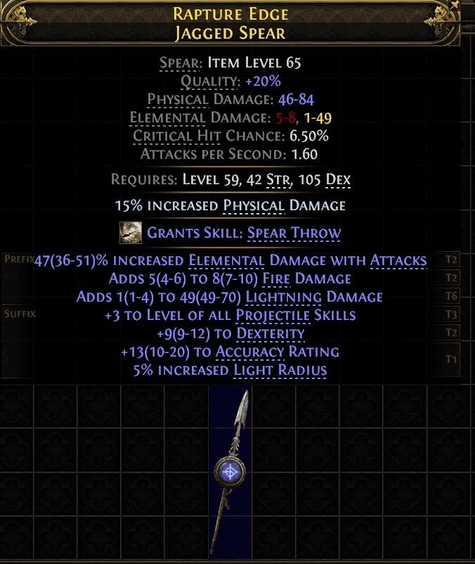 Rapture Edge Jagged Spear#382542