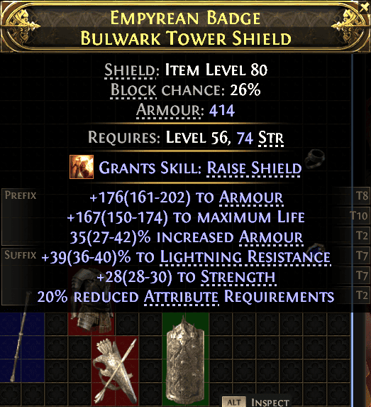 Empyrean Badge Bulwark Tower Shield#516009