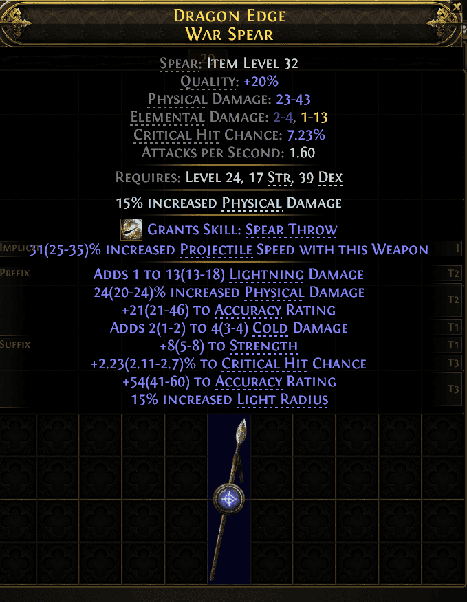 Dragon Edge War Spear#258149