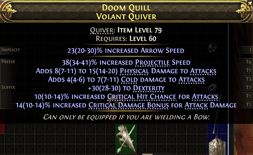 Doom Quill Volant Quiver#257095