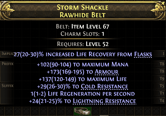 Storm Shackle Rawhide Belt#525032