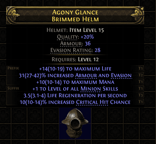 Agony Glance Brimmed Helm#629186