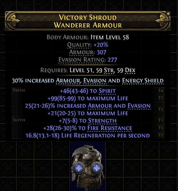 Victory Shroud Wanderer Armour#300945