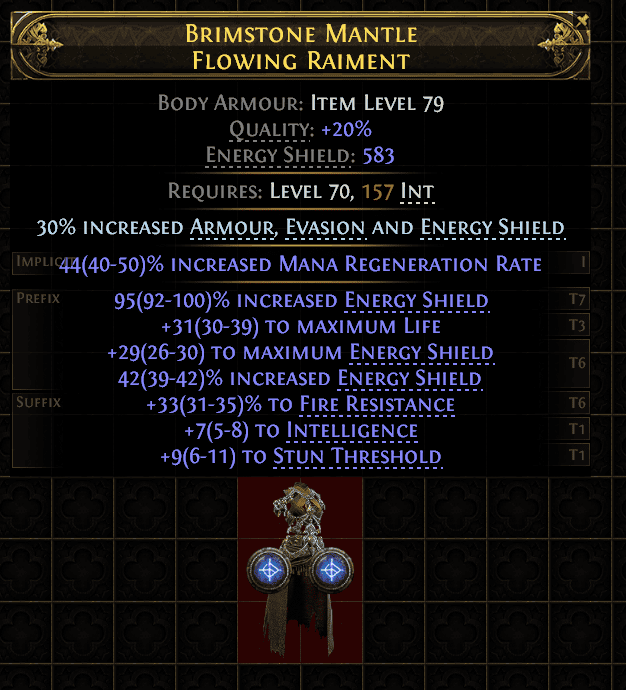 Brimstone Mantle Flowing Raiment#156634