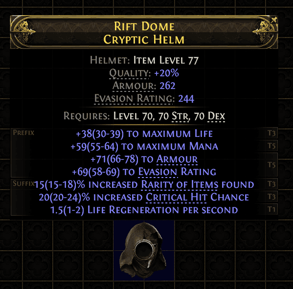 Rift Dome Cryptic Helm#461787