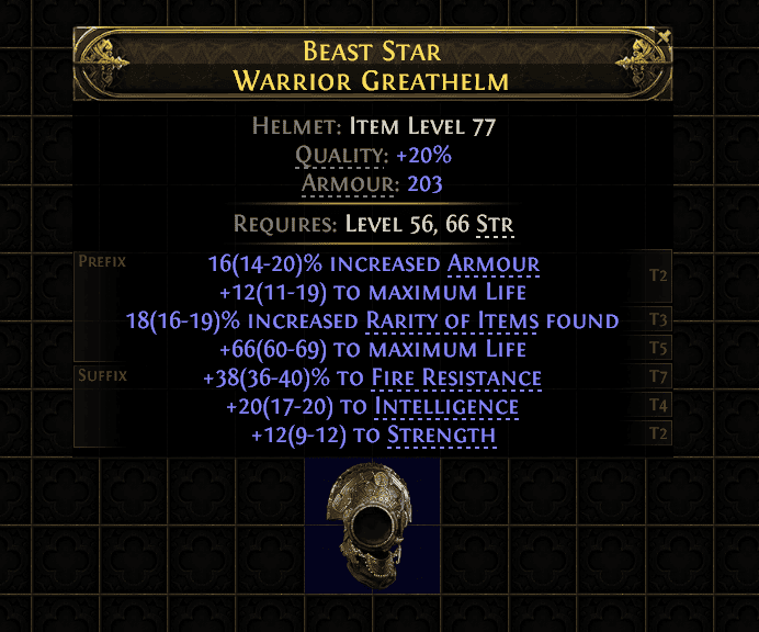 Beast Star Warrior Greathelm#81279