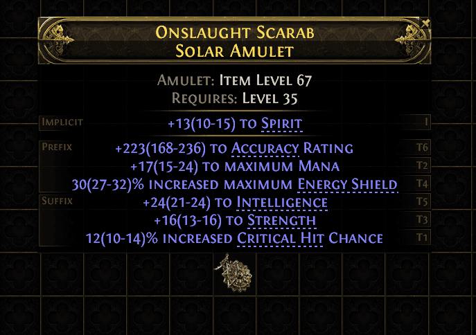 Onslaught Scarab Solar Amulet#418251