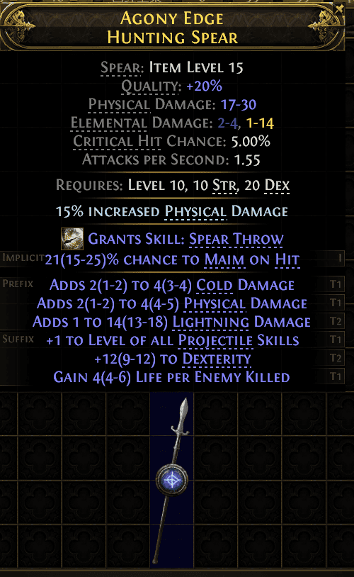 Agony Edge Hunting Spear#555881