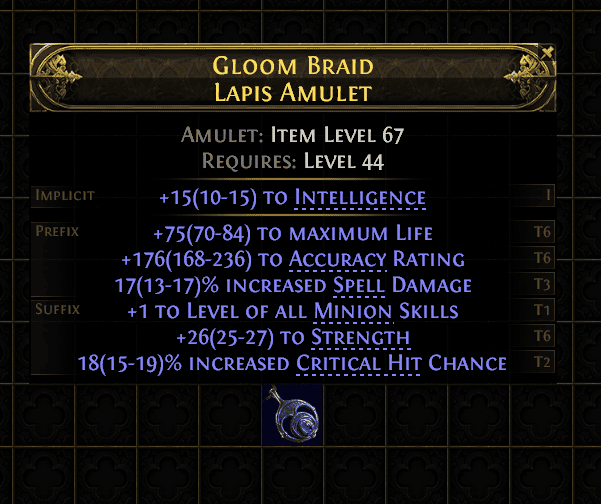 Gloom Braid Lapis Amulet#549009