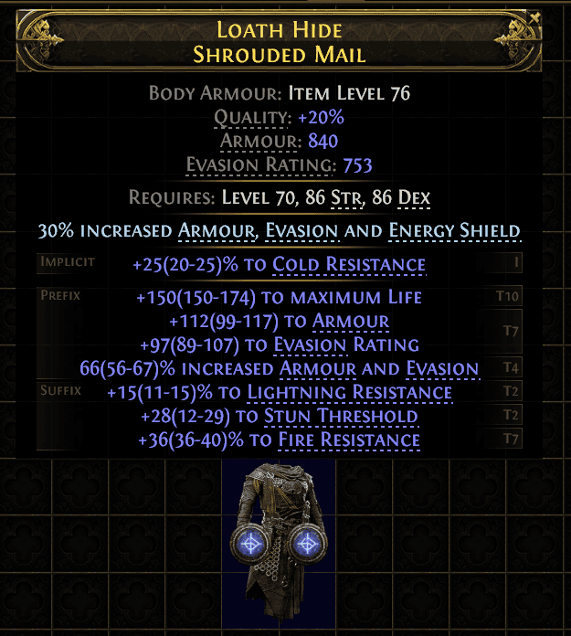 Loath Hide Shrouded Mail#292224