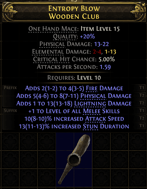 Entropy Blow Wooden Club#118614