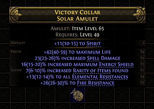 Victory Collar Solar Amulet#264953