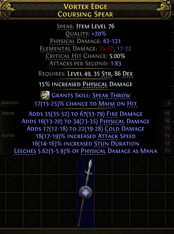 Vortex Edge Coursing Spear#346154