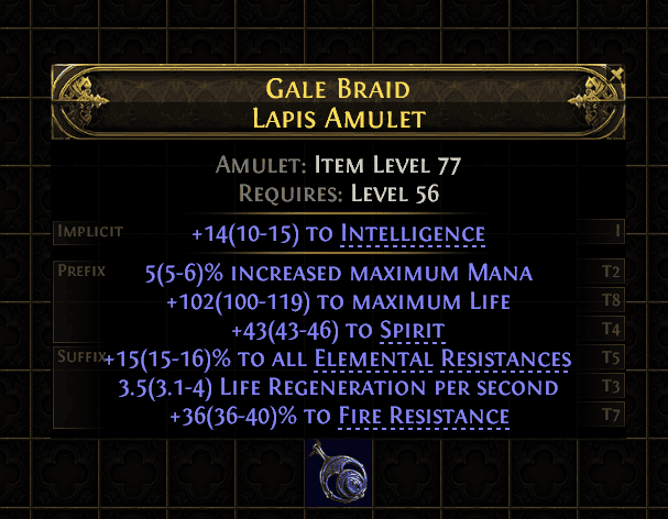 Gale Braid Lapis Amulet#638804