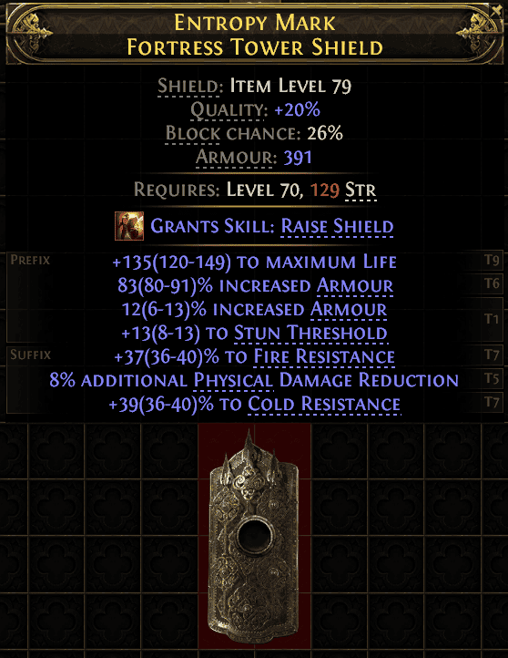 Entropy Mark Fortress Tower Shield#372830