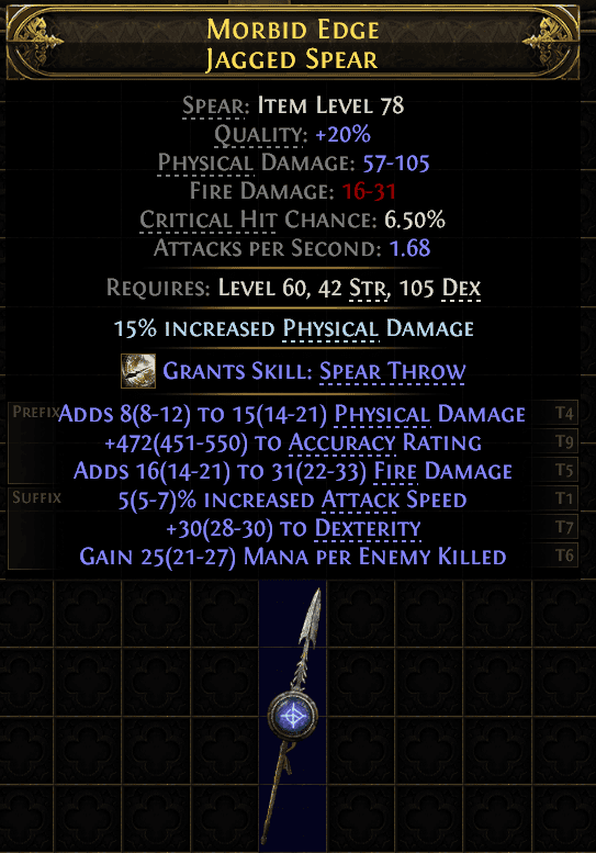Morbid Edge Jagged Spear#598330