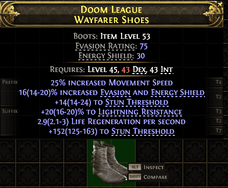 Doom League Wayfarer Shoes#450280