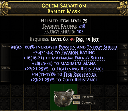 Golem Salvation Bandit Mask#238475