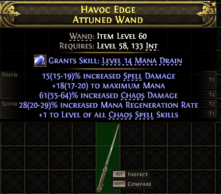 Havoc Edge Attuned Wand#752331