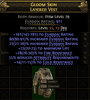 Gloom Skin Layered Vest#617675