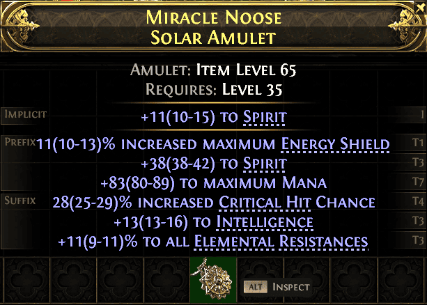 Miracle Noose Solar Amulet#37624