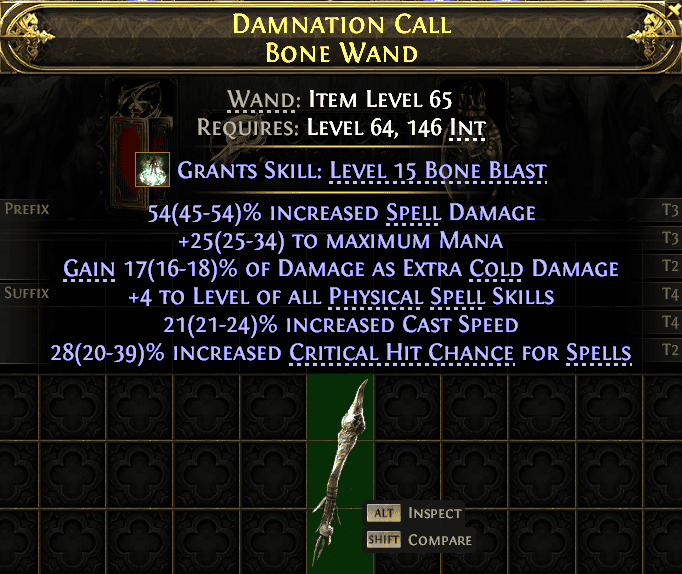 Damnation Call Bone Wand#775624