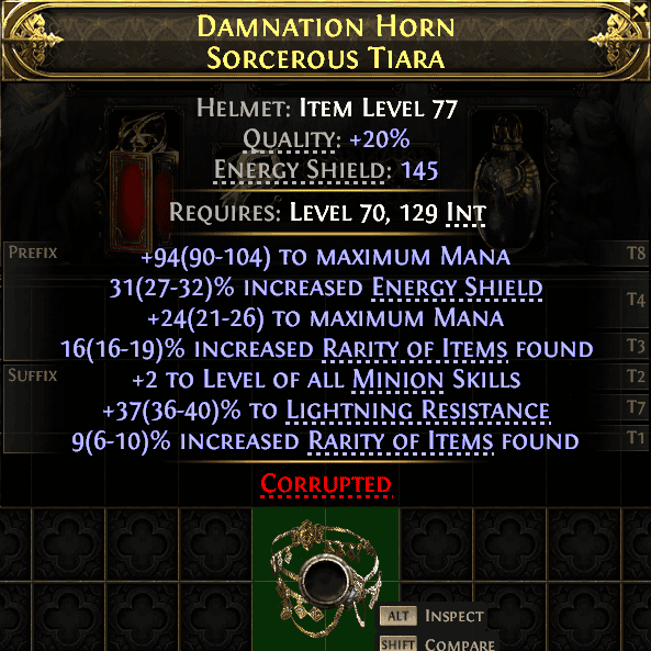 Damnation Horn Sorcerous Tiara#381130