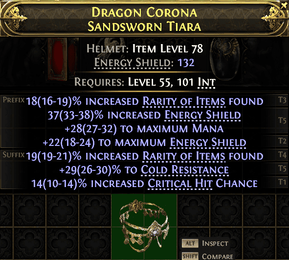 Dragon Corona Sandsworn Tiara#403291