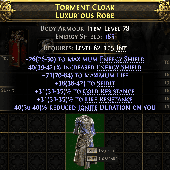 Torment Cloak Luxurious Robe#286543