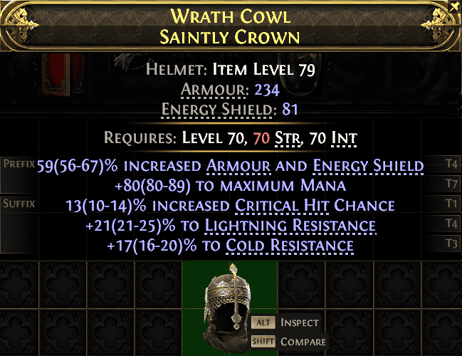Wrath Cowl Saintly Crown#851256